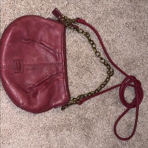 Fossil crossbody maroon purse